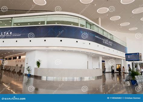 Inside Gibraltar airport editorial photography. Image of peninsula - 118560682