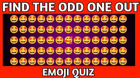 Find The Emoji| Odd One Out Quiz|Guess By Emoji|Find The Odd One Out ...