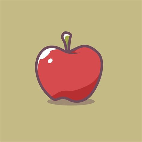 Premium Vector | Cute apple illustration