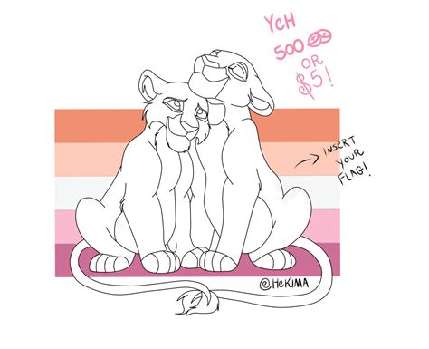 Pride YCH 1: Lioness x Lioness (OPEN) by HekimaTheWhiteLion on DeviantArt