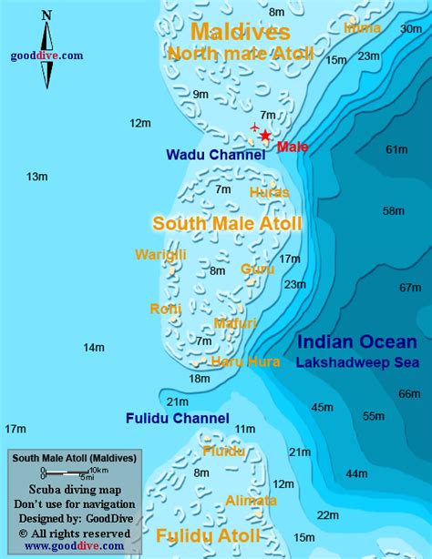 Map of South Male' Atoll - GoodDive.com