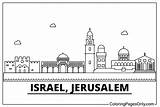 Israel Jerusalem Coloring Page  Free Printable Pages sketch template