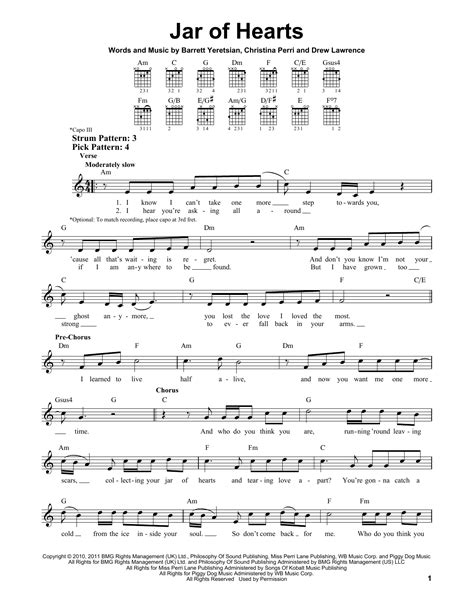 Jar Of Hearts | Sheet Music Direct