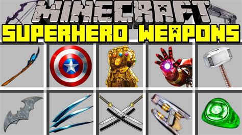 Marvel Heroes Weapons Minecraft Mod D76