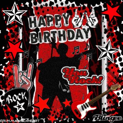 Rock Happy Birthday Animated Picture Codes and Downloads #128415785 ...