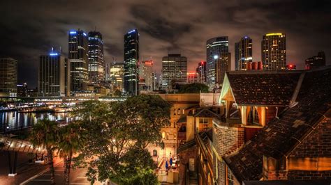 Wallpaper : lights, city, cityscape, night, building, skyline, skyscraper, evening, HDR ...