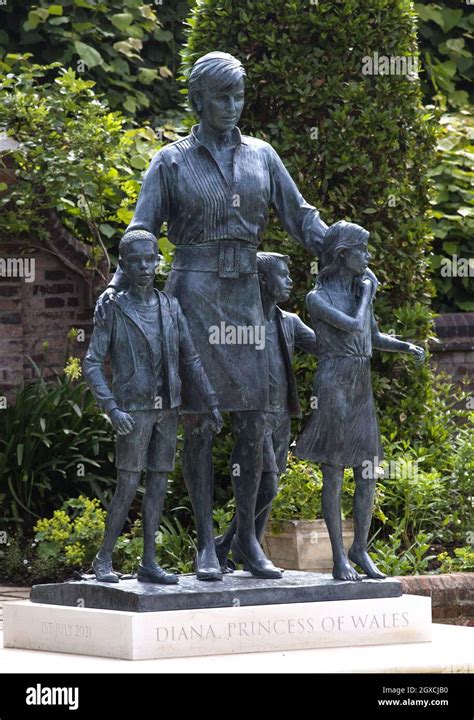 A statue of Princess Diana which was unveiled by Prince William ...