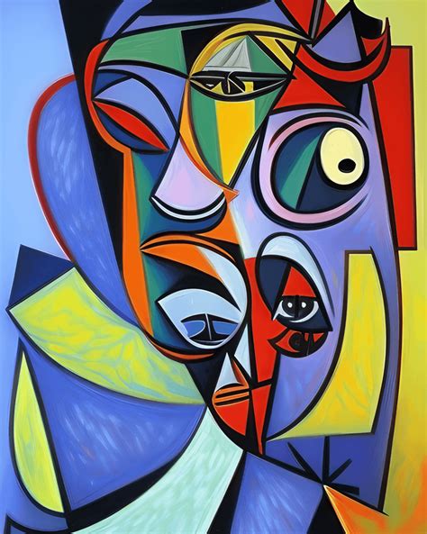 Pintura de arte abstracto de Pablo Picasso · Creative Fabrica