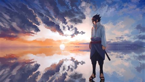 1360x768 Resolution Anime Sasuke Uchiha Desktop Laptop HD Wallpaper ...