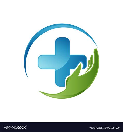 Health care medical logo design pharmacy Vector Image