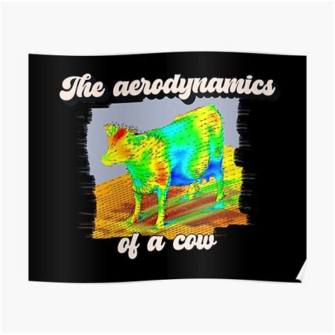 "The Aerodynamics of a Cow - Random Funny Abstract Meme with Retro Font ...