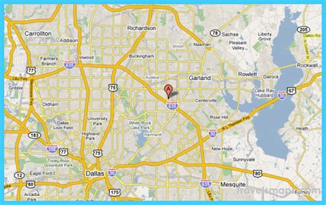 Map of Garland Texas - TravelsMaps.Com