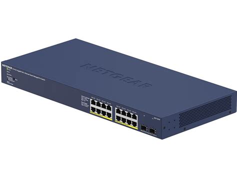 NETGEAR 16-port Gigabit Ethernet PoE+ Smart Switch with 2 SFP Ports and Cloud Management ...