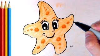 Cute Starfish Drawing