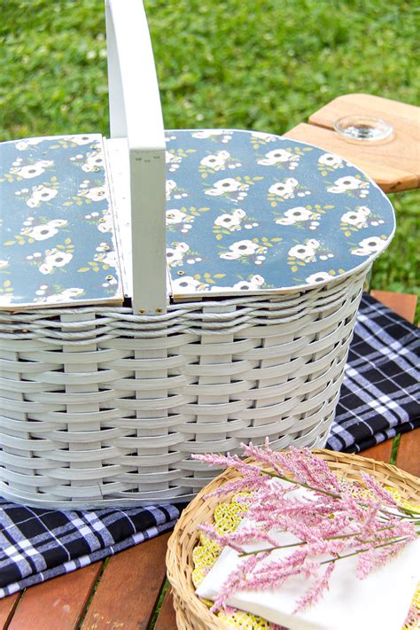 How to Turn an Ordinary Basket Into a DIY Picnic Basket - Make and Takes