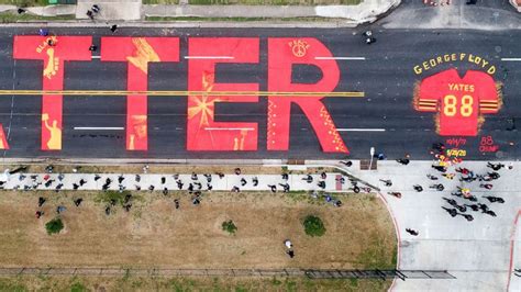 Permanent George Floyd street mural dedicated in Houston - ABC News