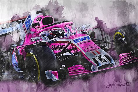 Sergio Perez Canvas Wall Art Print | F1 2018 | 001 | Motorsport ART