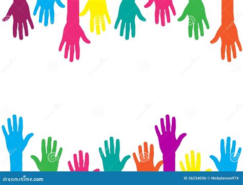 Color Hands Background Royalty Free Stock Image - Image: 36234036