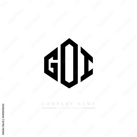 GOI letter logo design with polygon shape. GOI polygon logo monogram. GOI cube logo design. GOI ...