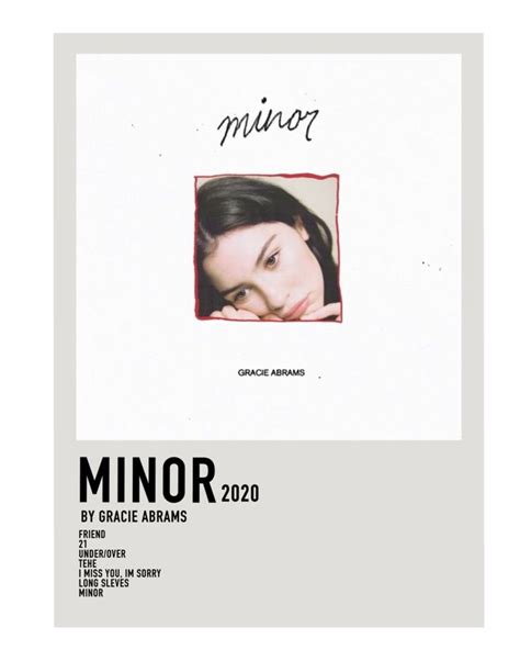 Minor Gracie Abrams polaroid | Music poster ideas, Music poster design ...