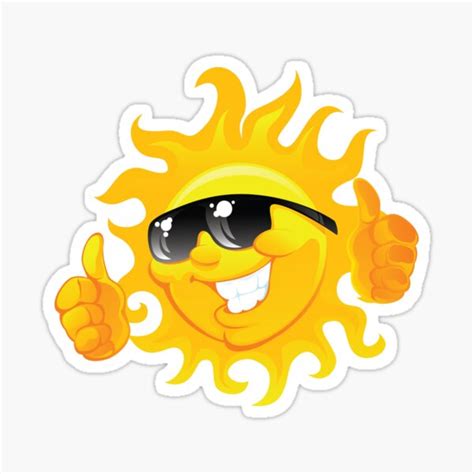 "THUMBS UP SUN SMILEY FACE 1" Sticker for Sale by HAUNTERSDEPOT | Redbubble