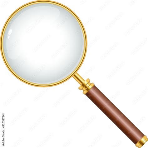 Realistic magnifying glass clip art Stock Vector | Adobe Stock