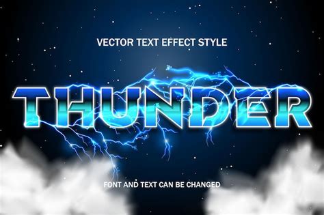 Premium Vector | Lightning thunder bold font typography lettering editable text effect font ...