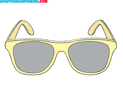 How to Draw Sunglasses - Easy Drawing Tutorial For Kids