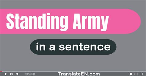 Use "Standing Army" In A Sentence