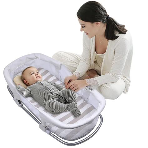 Portable Baby Crib Nursery Travel Folding Baby Bed Infant Toddler Cradle Multifunction Mom ...