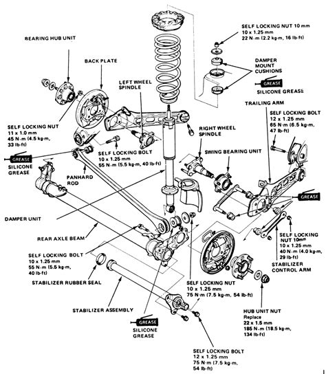 Honda civic front suspension diagram