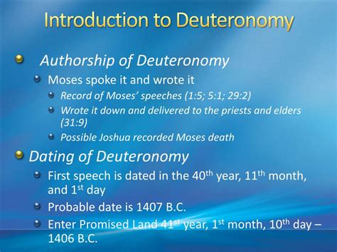 PPT - Deuteronomy PowerPoint Presentation, free download - ID:2929458