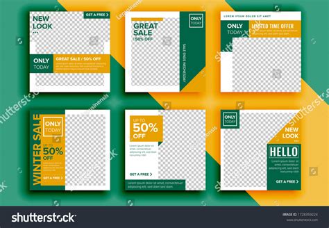 Set Sale Banner Template Design Vector Stock Vector (Royalty Free ...