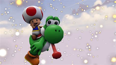 Toad and Yoshi in the sky by hentaithimy on DeviantArt