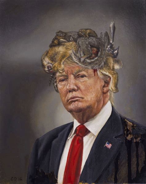 Artist Creates Portrait Of Donald Trump With Roadkill