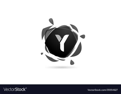 Y alphabet letter logo icon black and white Vector Image