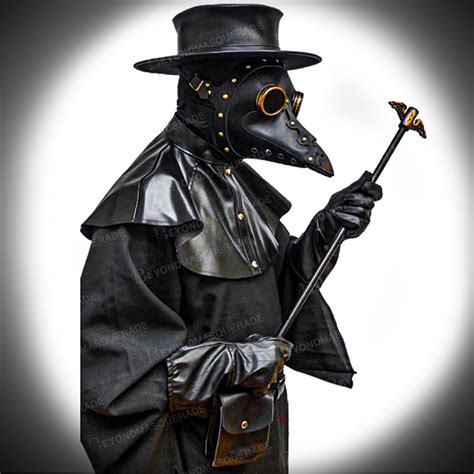 Best Steampunk Covid Mask Plague Doctor Full Costume Cosplay US FREE SHIP