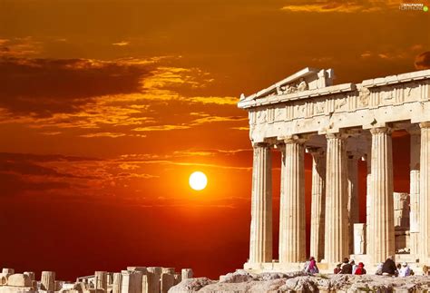 Parthenon, Athens, Greece, Great Sunsets - For phone wallpapers: 2048x1398