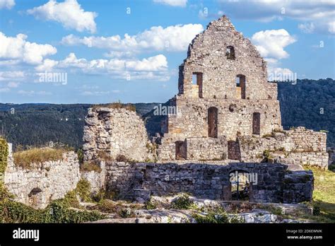 Ruins of medieval Hohenurach Castle near Bad Urach, Germany. Scenery of ...