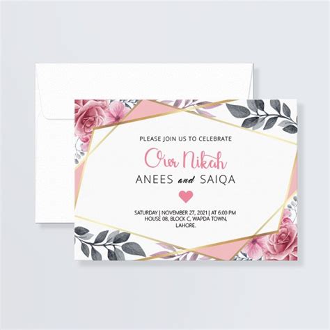 Nikah Invitation Cards | Nikah Invites | Wedding Card