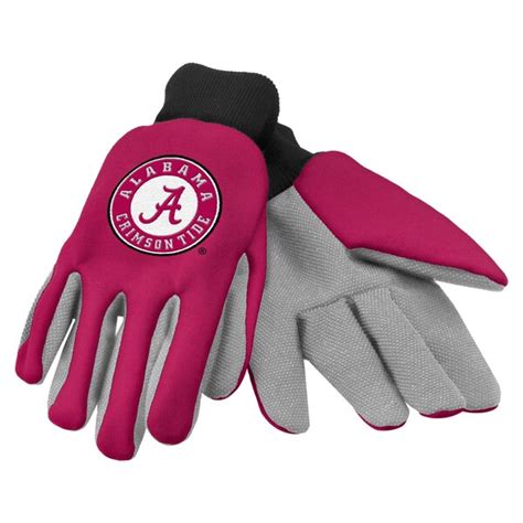 Men's Alabama Crimson Tide Colored Palm Utility Gloves | Official ...