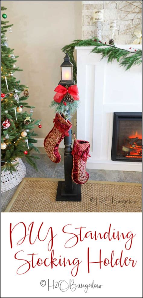 DIY Stocking Holder Stand | Hanging christmas stockings, Christmas ...