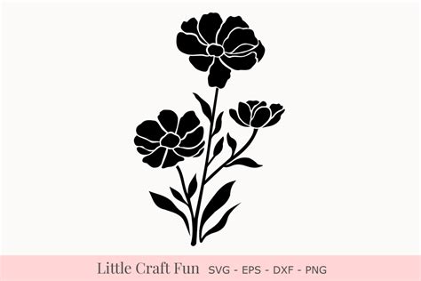 Flowers Silhouette Svg, Florals Silhouette Svg, Silhouette (99641) | SVGs | Design Bundles