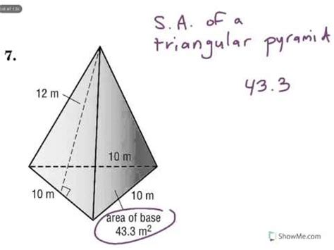 Surface Area of a Triangular Pyramid - YouTube