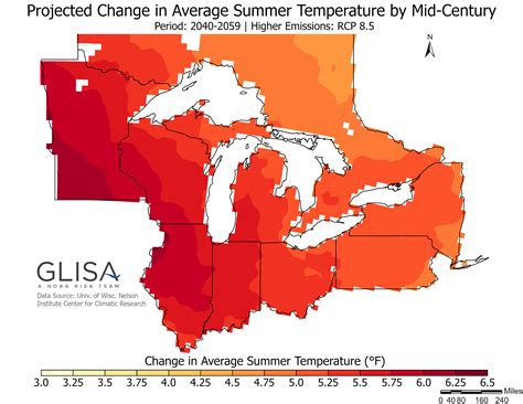 Great Lakes Regional Climate Change Maps | GLISA