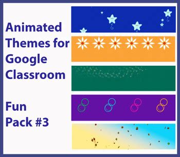 Animated Google Classroom Headers (Fun Pack #3) for Distance Learning