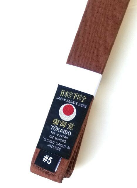 Tokaido JKA Karate Brown Belt - 1.5" | eBay