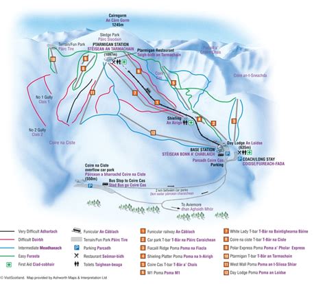 Ski Aviemore - Cairngorm Mountain Piste Map