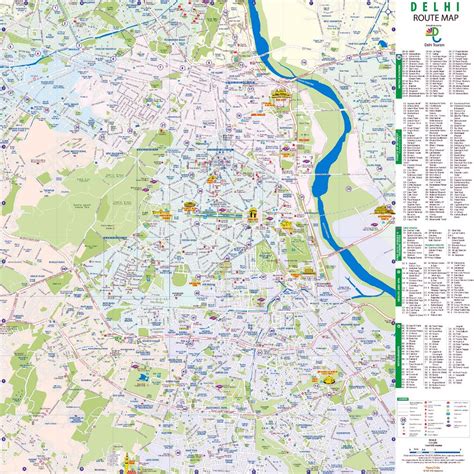 Large route map of Delhi city | Delhi | India | Asia | Mapsland | Maps ...