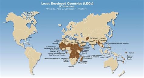 UNCTAD | Map of the Least Developed Countries (LDCs) | Developing country, Human geography, Ap ...